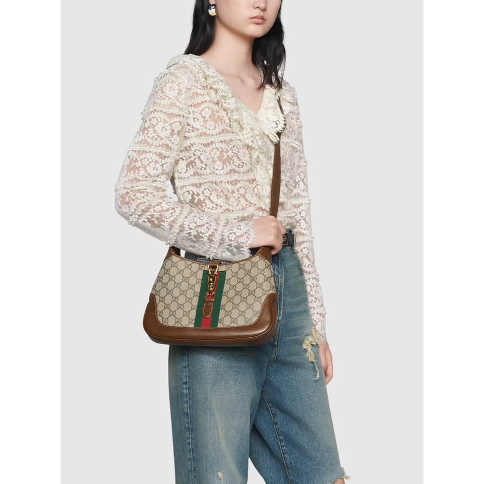 Gucci Jackie 1961 Small Shoulder Bag GG Supreme Canvas 28cm view 3