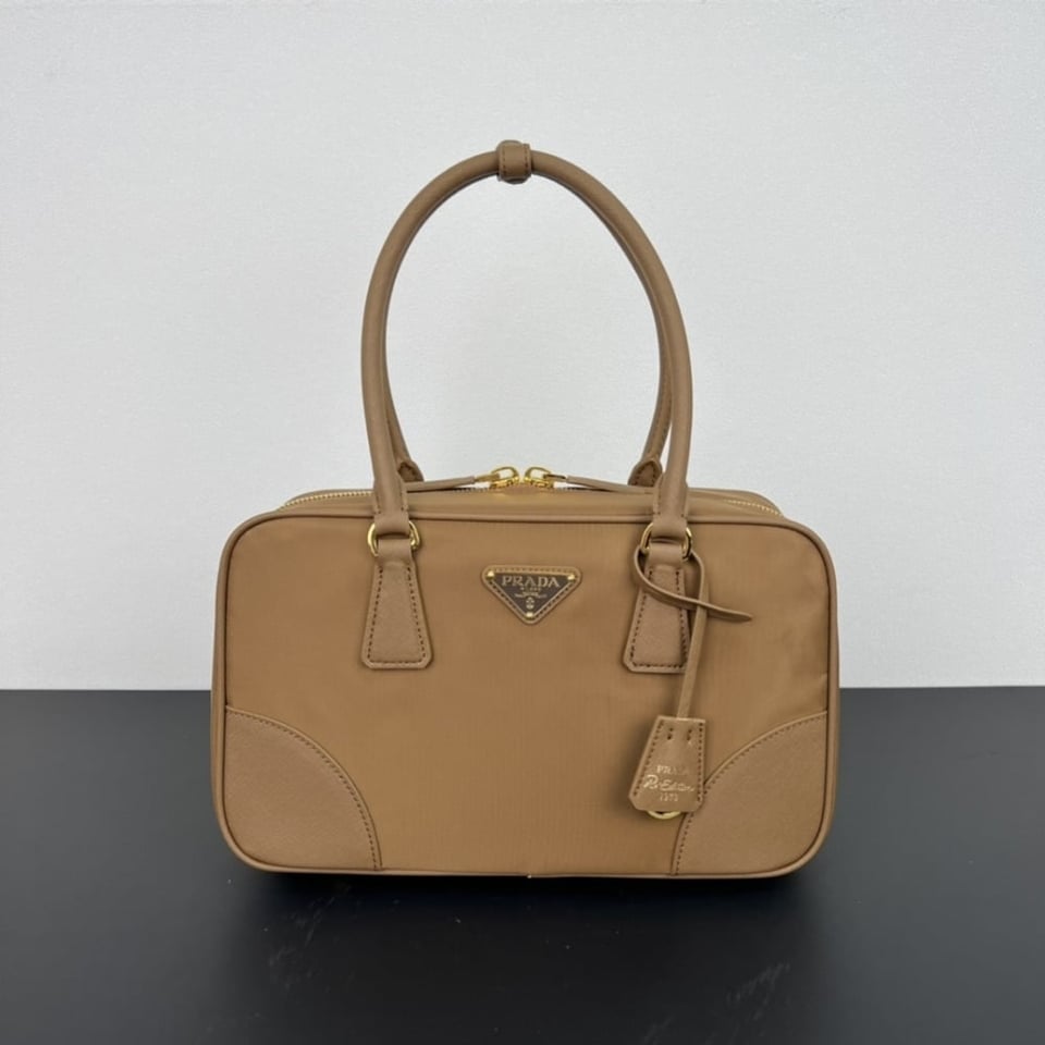 Prada Re Edition 1978 Medium Re Nylon And Saffiano Two Handle Bag Cork Beige 30Cm view 4