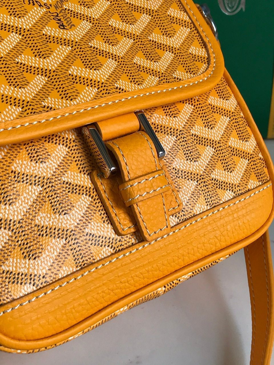 Goyard Grand Bleu 16cm Yellow Goyardine Canvas And Lambskin view 10