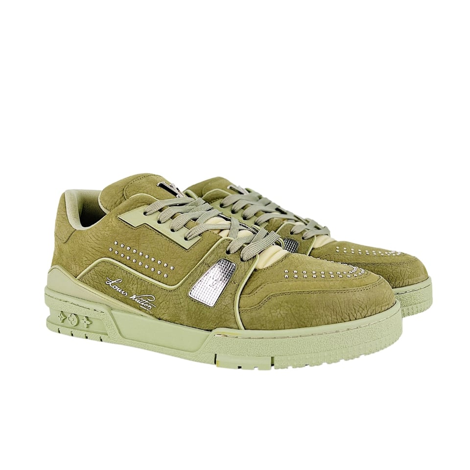 Louis Vuitton Lv Trainer Sneaker Green 1Adha1