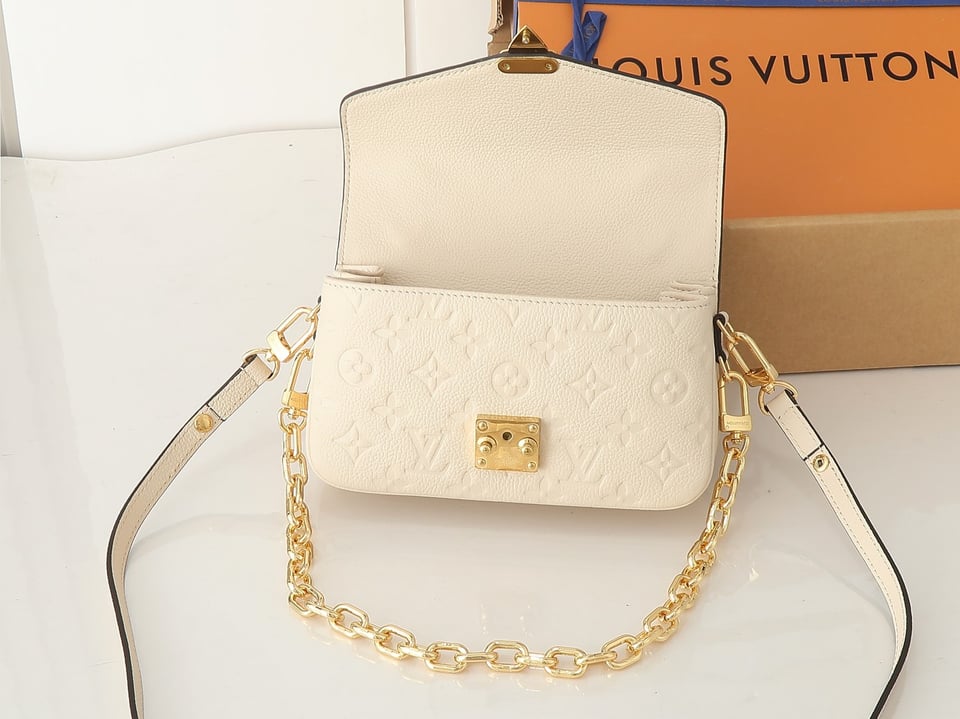 Louis Vuitton Pochette Métis East West Monogram Empreinte Leather – Women – Handbags Cream view 16