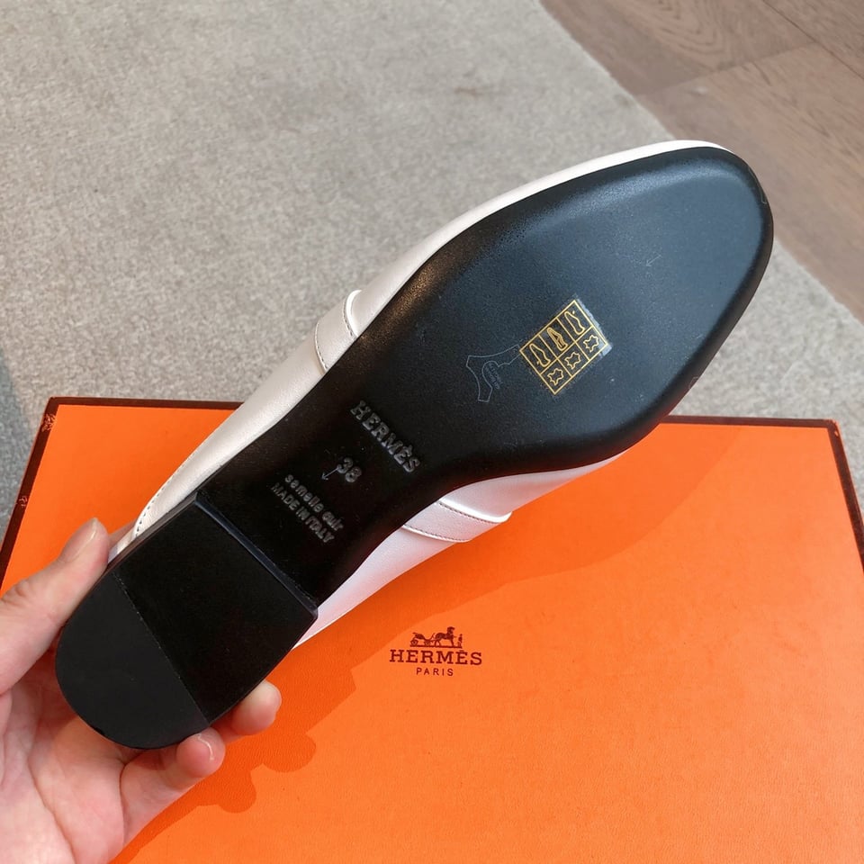 Hermes Oz Mule White view 9