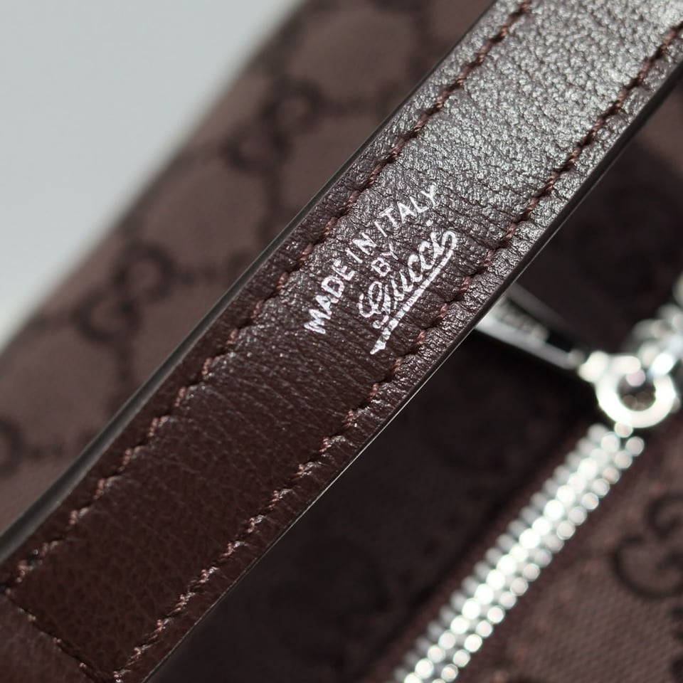 Gucci Brera Large Crossbody Bag 45cm/17.7in Dark Brown GG Canvas 864485 view 11