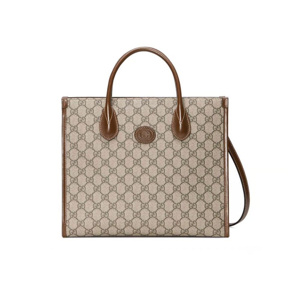 Gucci Tote Bag Small GG Supreme Marrone 31cm view 2