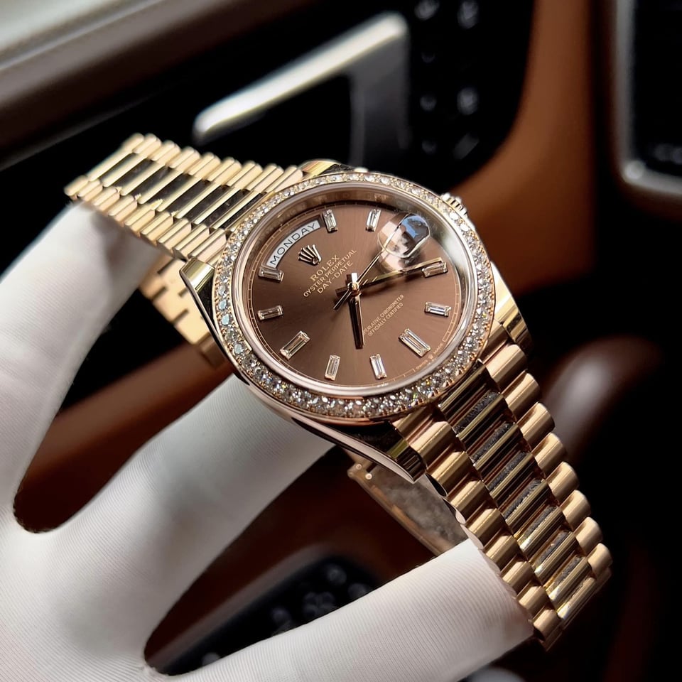 [Superclone] Rolex Day-Date 36mm Brown Ombré Dial President 128345RBR view 4