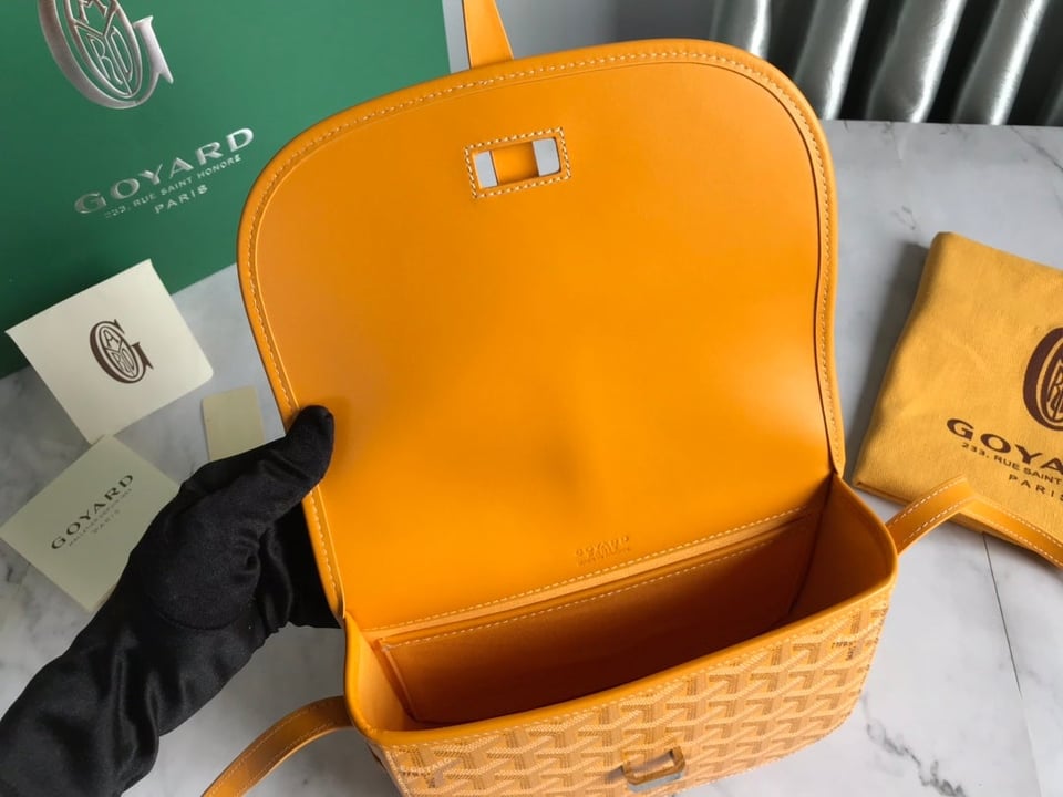 Goyard Belvedere Pm Bag 21Cm Yellow Canvas view 9