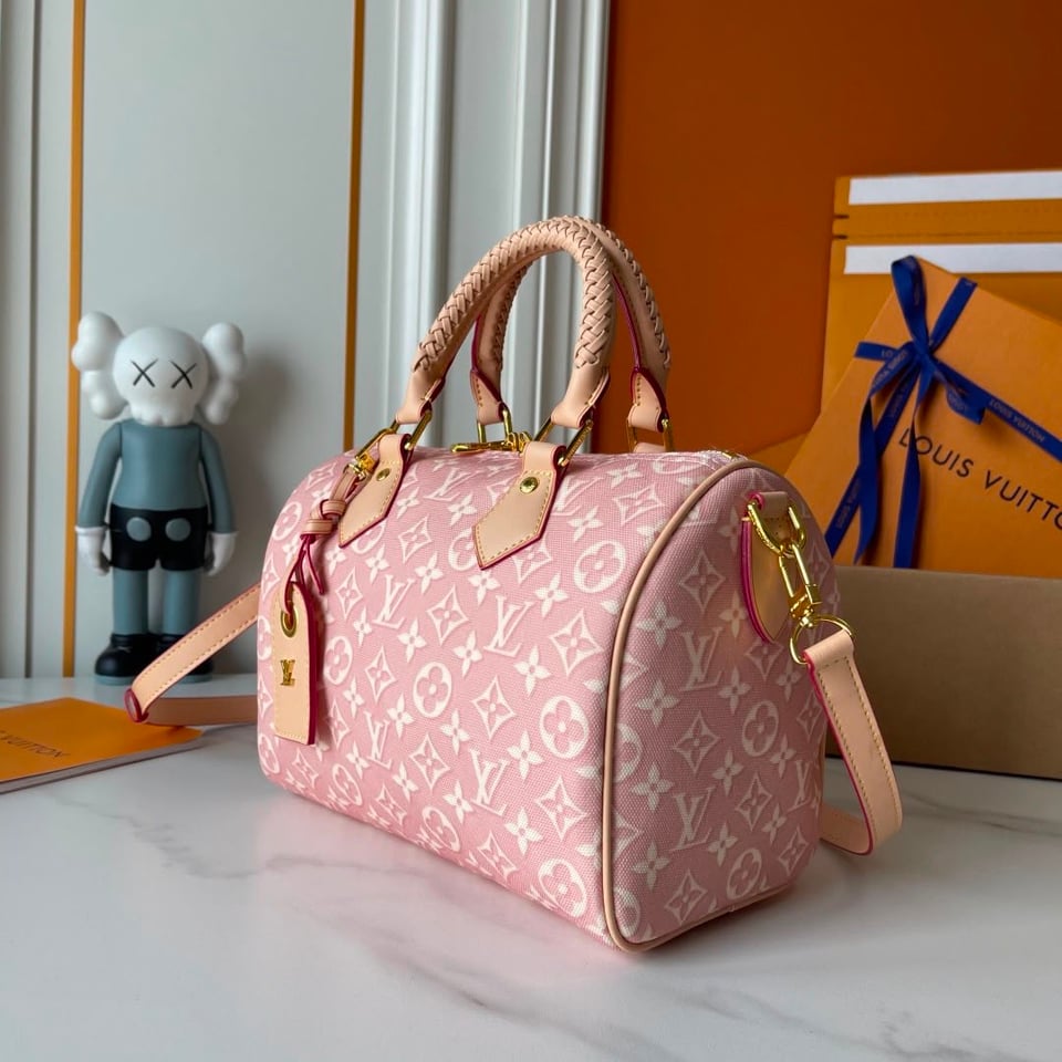 Louis Vuitton Speedy Bandoulière Monogram Emblème Rose Ruban Color 20.5cm M2A377 view 5