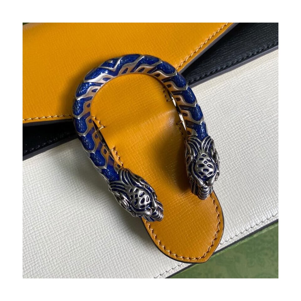 Gucci Dionysus Small Shoulder Bag Orange White Leather view 7