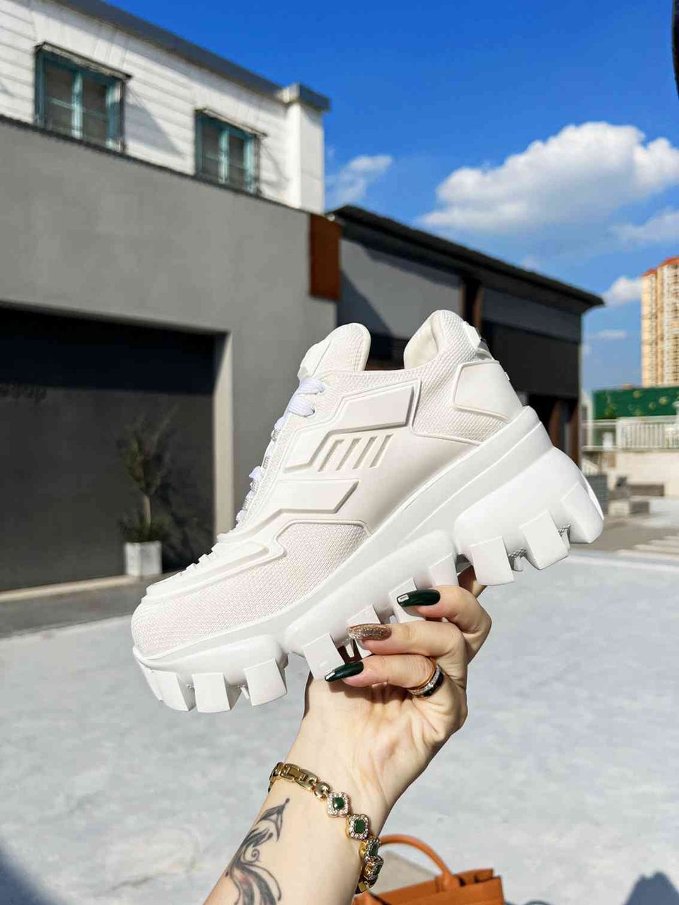Prada Cloudbust Thunder Sneakers White 1E819L3Kr2F0009F050 view 3