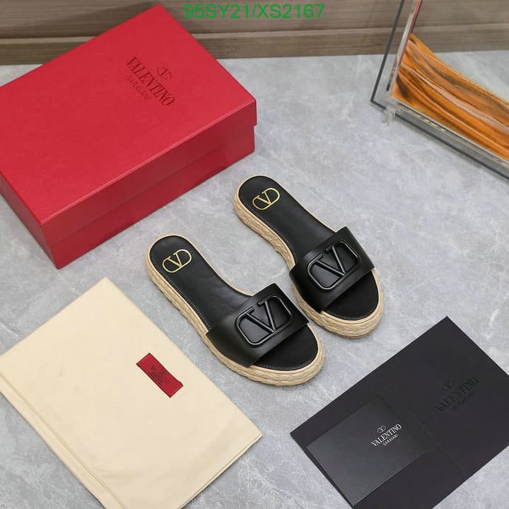 Valentino Garavani Vlogo Signature Slide Sandals Black view 10