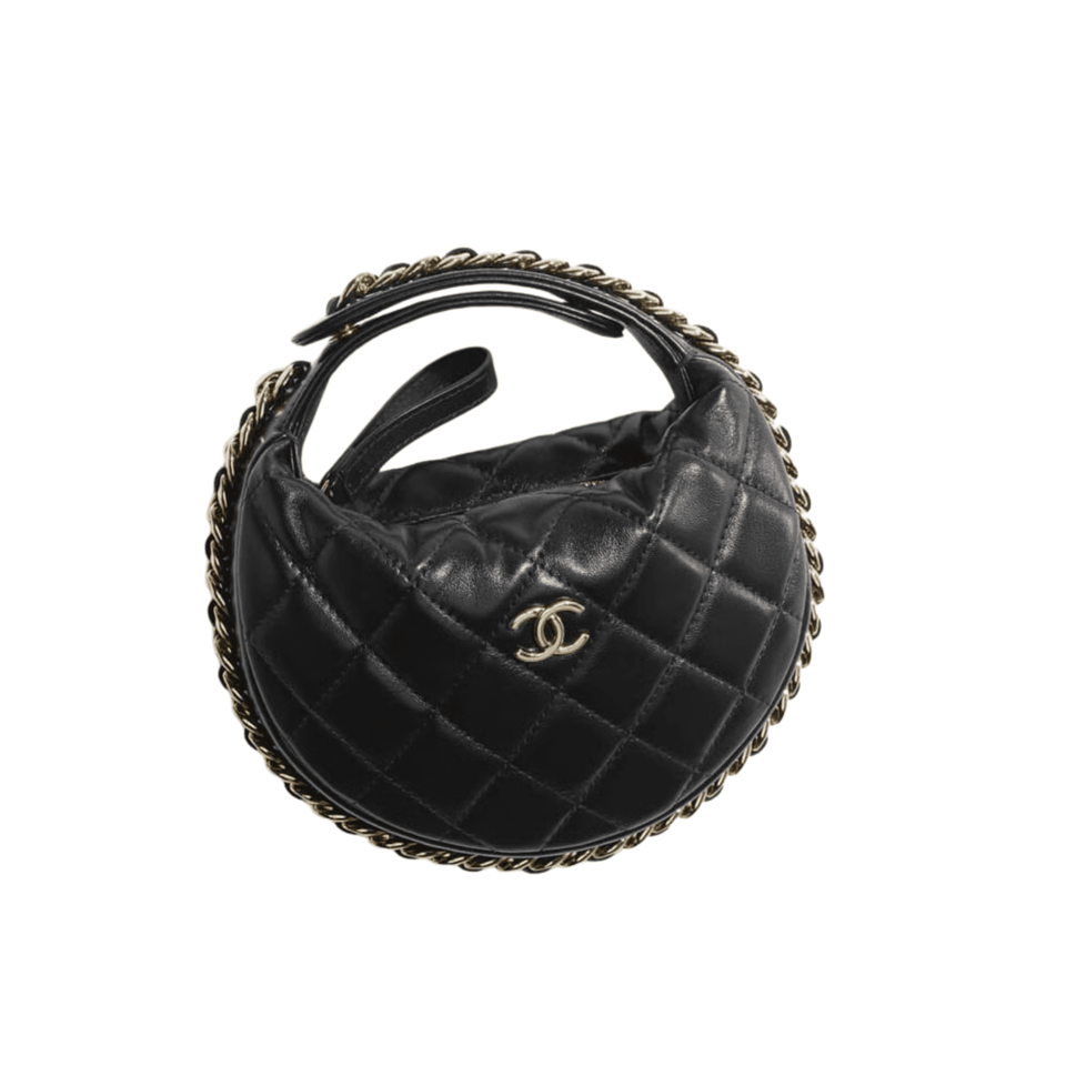 Chanel Lambskin Pouch Black 16cm