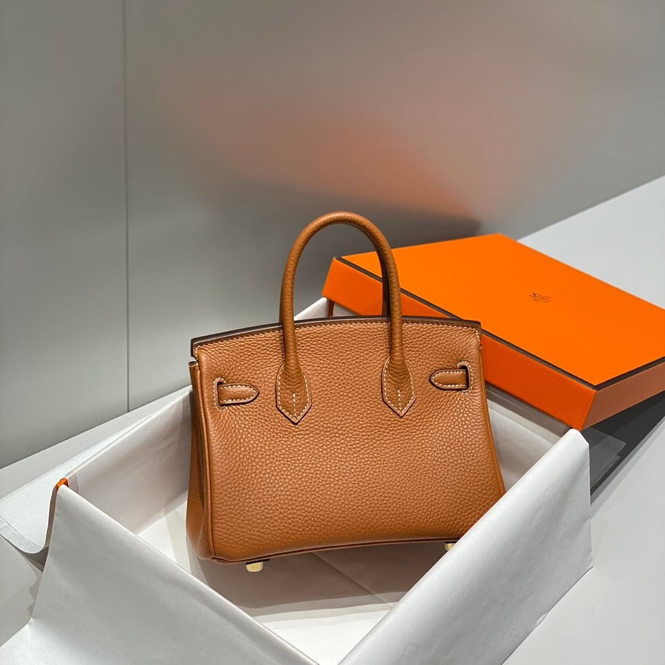 Hermes Birkin 20Cm Gold Togo Leather Gold Hardware view 6
