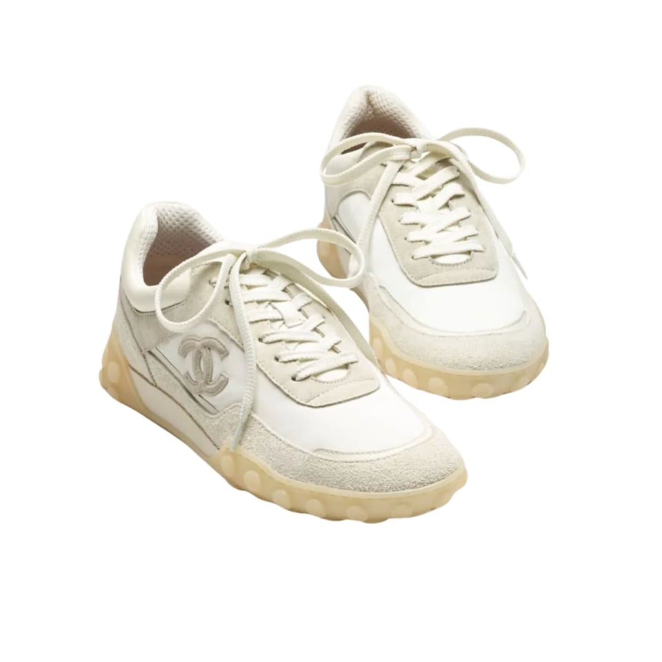 Chanel Sneakers Mixed Fibers, Suede &amp; Leather Ivory G47269