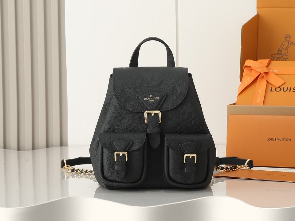 Louis Vuitton Backup Monogram Empreinte Leather – Women – Handbags Black view 12