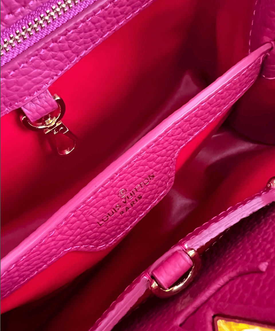 Louis Vuitton Capucines Mini Taurillon Cowhide Dark Pink 20Cm M20845 view 3
