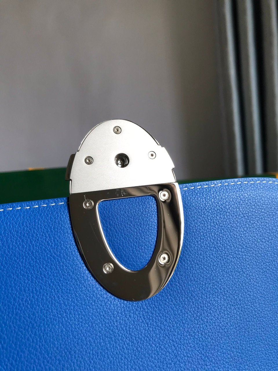Goyard 233 Bag 25 Cm Sapphire Blue Calfskin And Goyardine Canvas 25cm view 4
