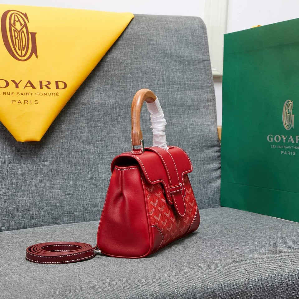 Goyard Saigon Souple Mini Bag Red Canvas 20cm view 5