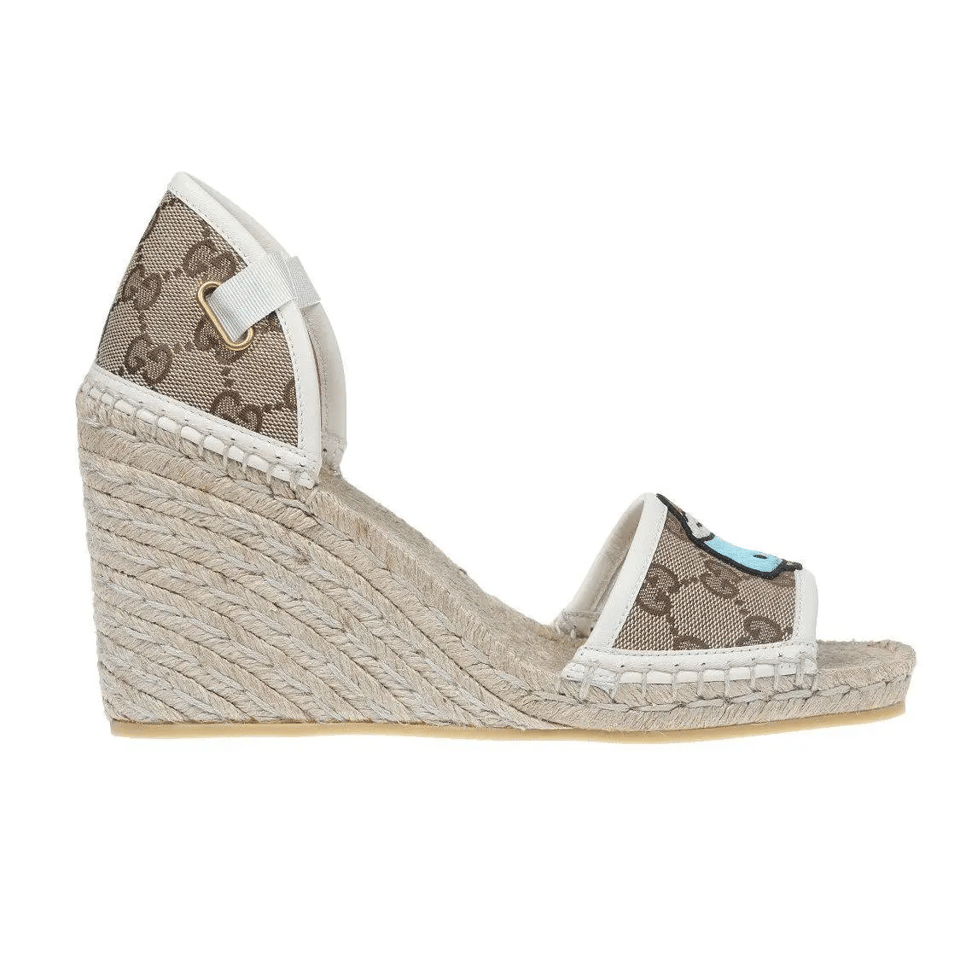 Gucci Women’S Gg Espadrille With Patch White view 7