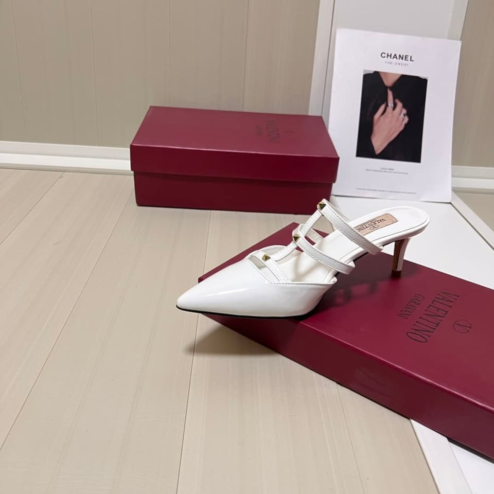 Valentino Garavani Rockstud Wispy Mule In Calfskin White 4W0S0Jb1Act 098 view 3