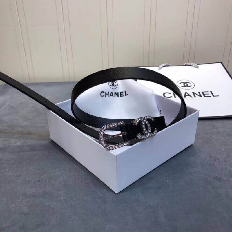Chanel Double C Strass Buckle 20mm Belt AA6800 view 6