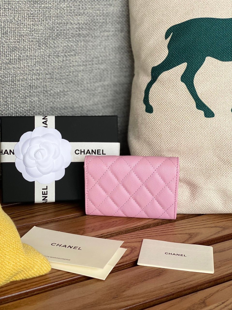 Chanel Small Wallet 11Cm Pink Caviar Light Gold Hardware view 8