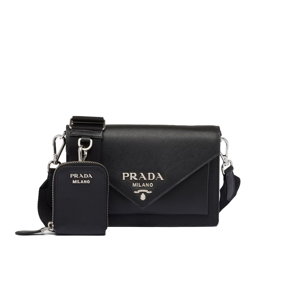 Prada Saffiano Leather Mini Envelope Bag 20cm/ 7.9in view 2