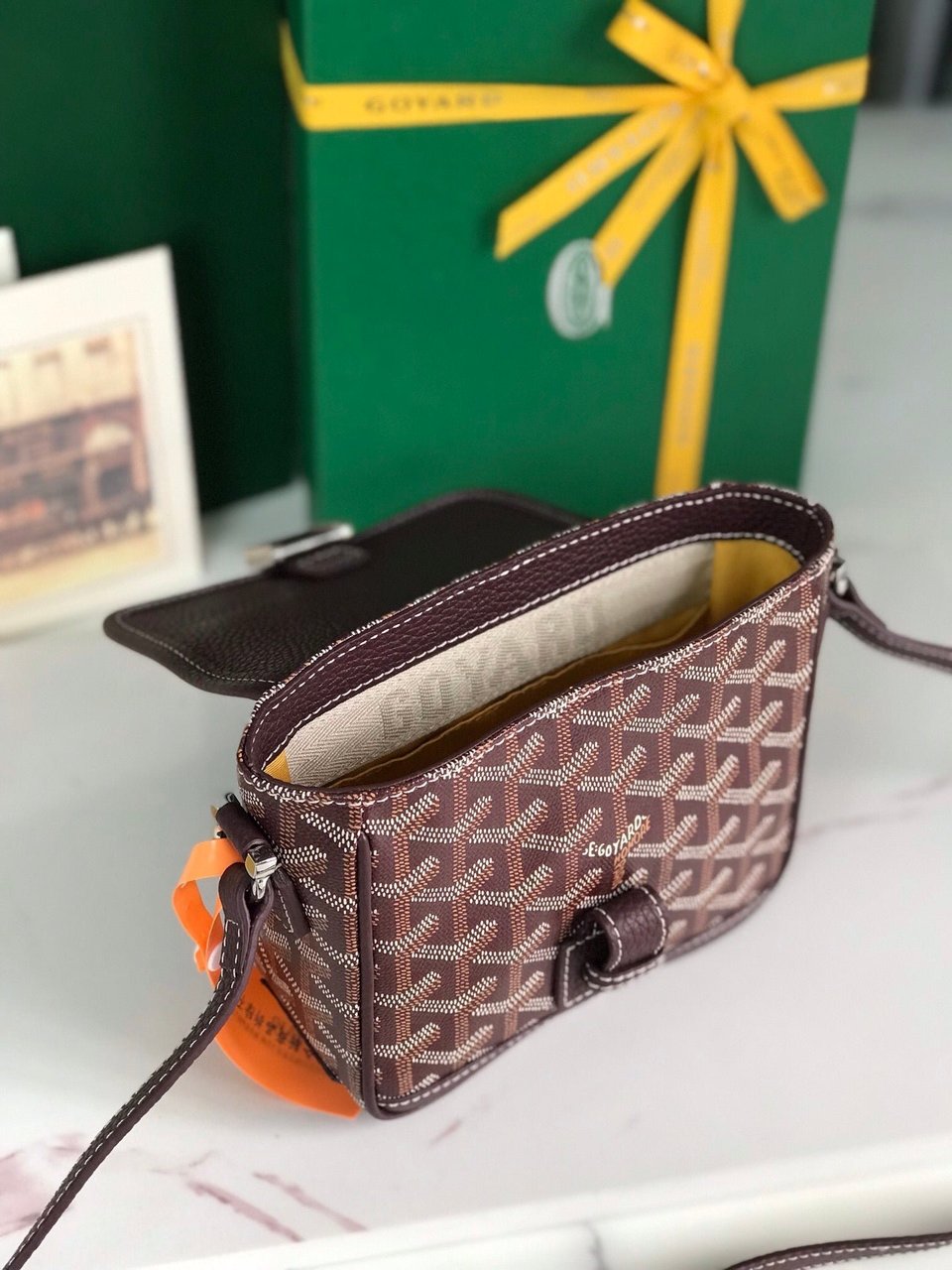 Goyard Grand Bleu 16 Cm Wine Red Goyardine Canvas And Lambskin view 7