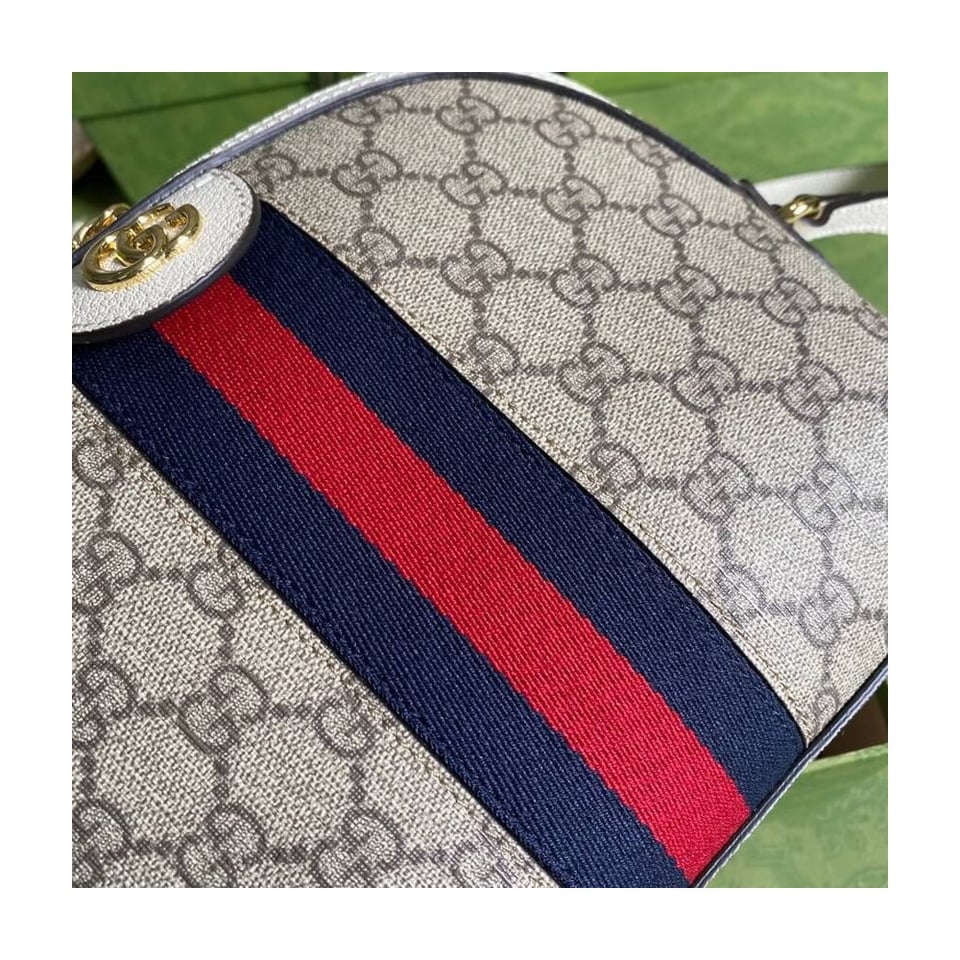 Gucci Ophidia GG Small Shoulder Bag in White view 6