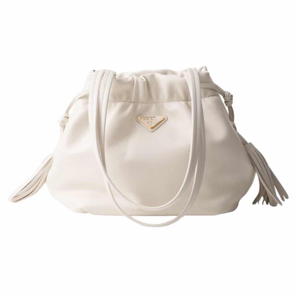 Prada Nappa Leather Shoulder Bag White 23Cm view 2