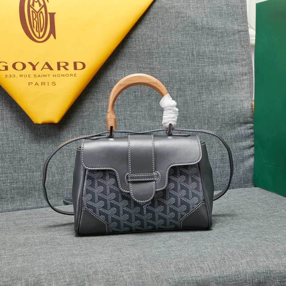 Goyard Saigon Souple Mini Bag Grey Canvas 20cm view 7