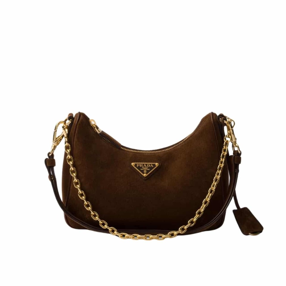 Prada Re Edition Suede Mini Bag Cocoa Brown 22Cm view 2