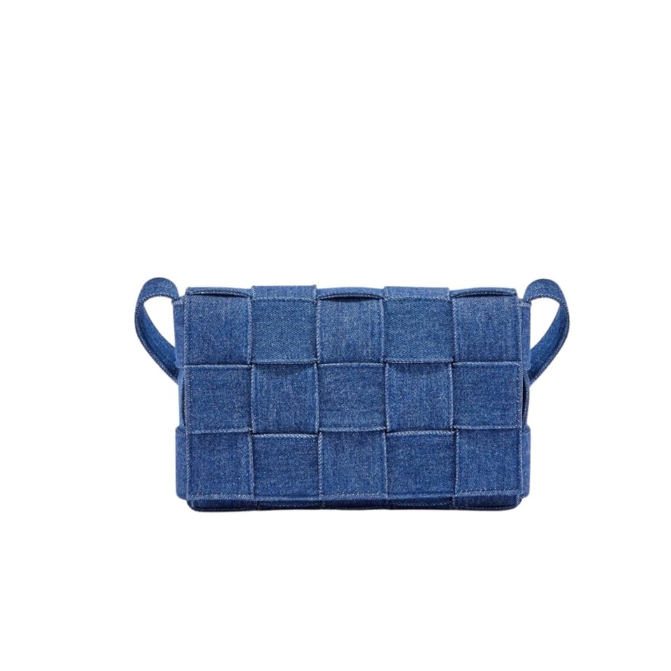 Bottega Veneta Denim Bag Blue 25Cm view 2