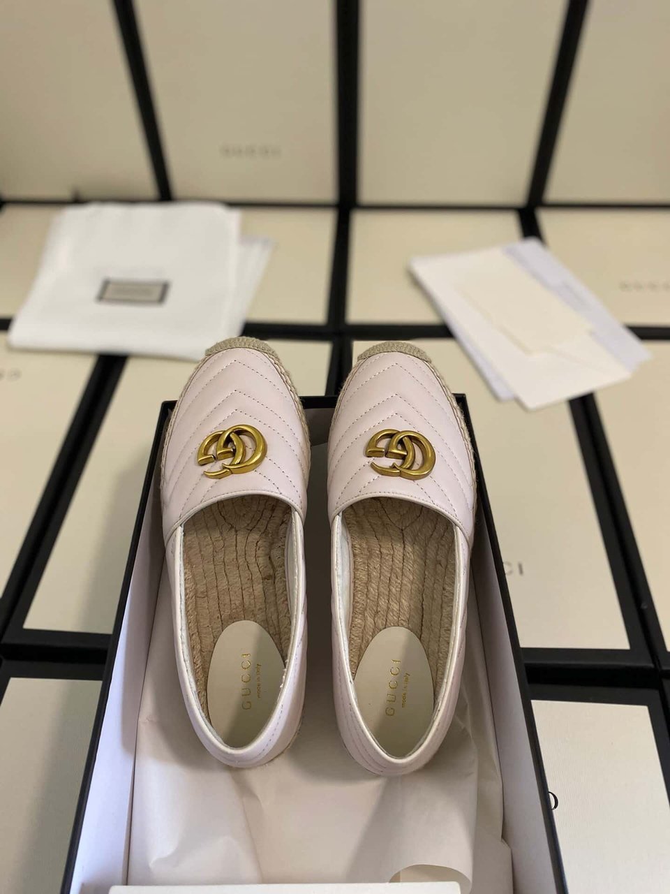 Gucci Leather Espadrille With Double G White ?551890 Bko00 1000 view 10