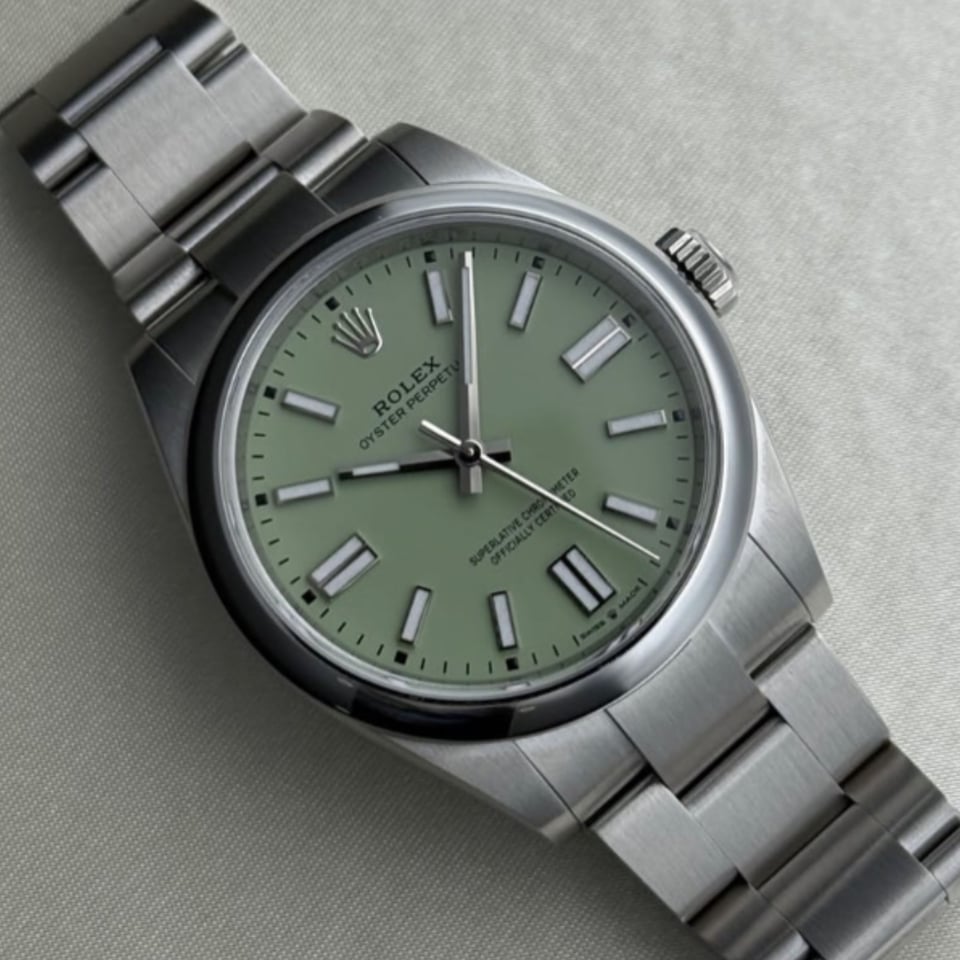 [Superclone] Rolex Oyster Perpetual 41mm Pistachio Dial Oyster 134300 view 4