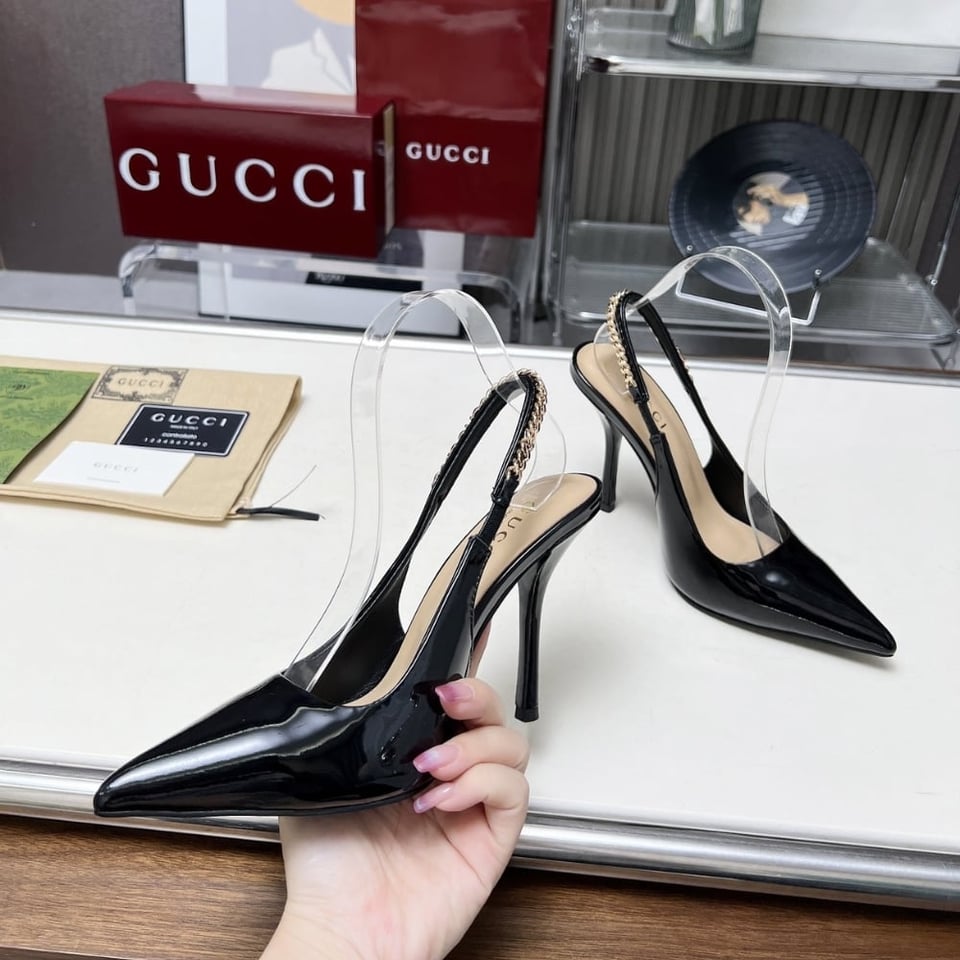 Gucci Signoria Slingback Pump In Black 783821 Bnc80 1000 view 3