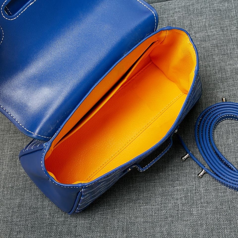Goyard Saigon Souple Mini Bag Blue Canvas 20cm view 9