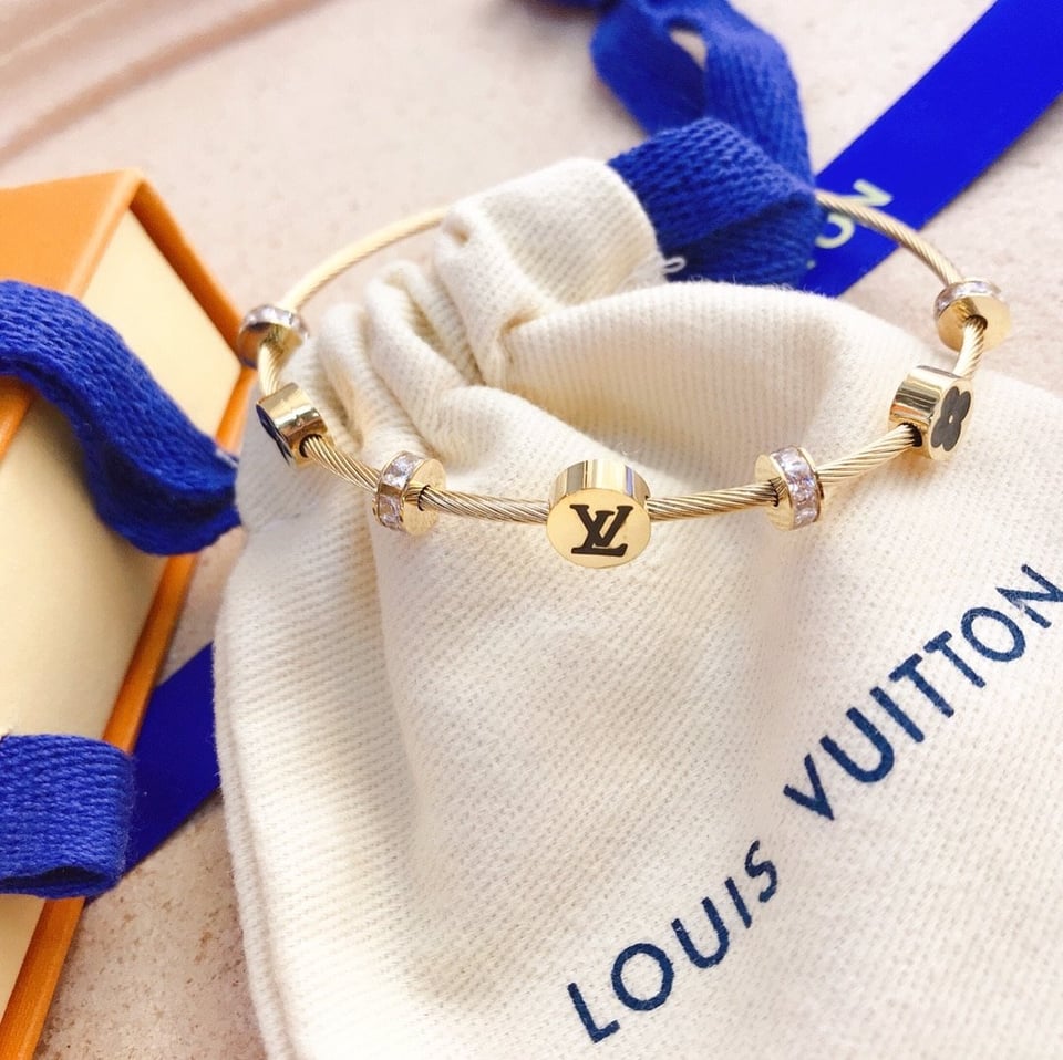 Louis Vuitton Lv Monogram Bracelet Gold view 6