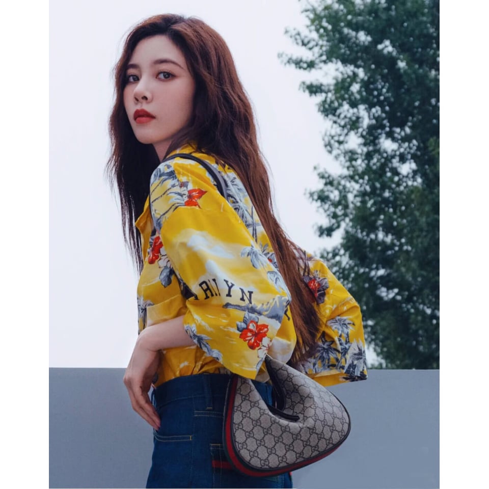 Gucci GG Supreme Attache Small Shoulder Bag Blue view 4