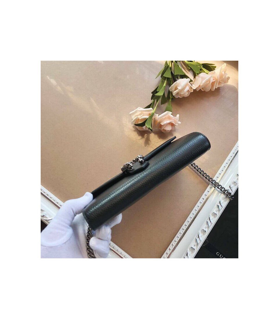 Gucci Dionysus Black Leather Mini Chain Bag view 7