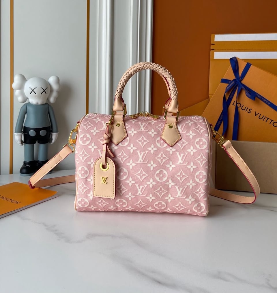 Louis Vuitton Speedy Bandoulière Monogram Emblème Rose Ruban Color 20.5cm M2A377 view 3