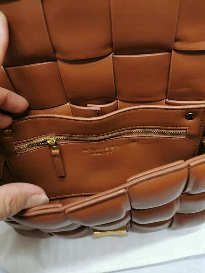 Bottega Veneta Padded Leather Bag Caramel 22Cm view 8