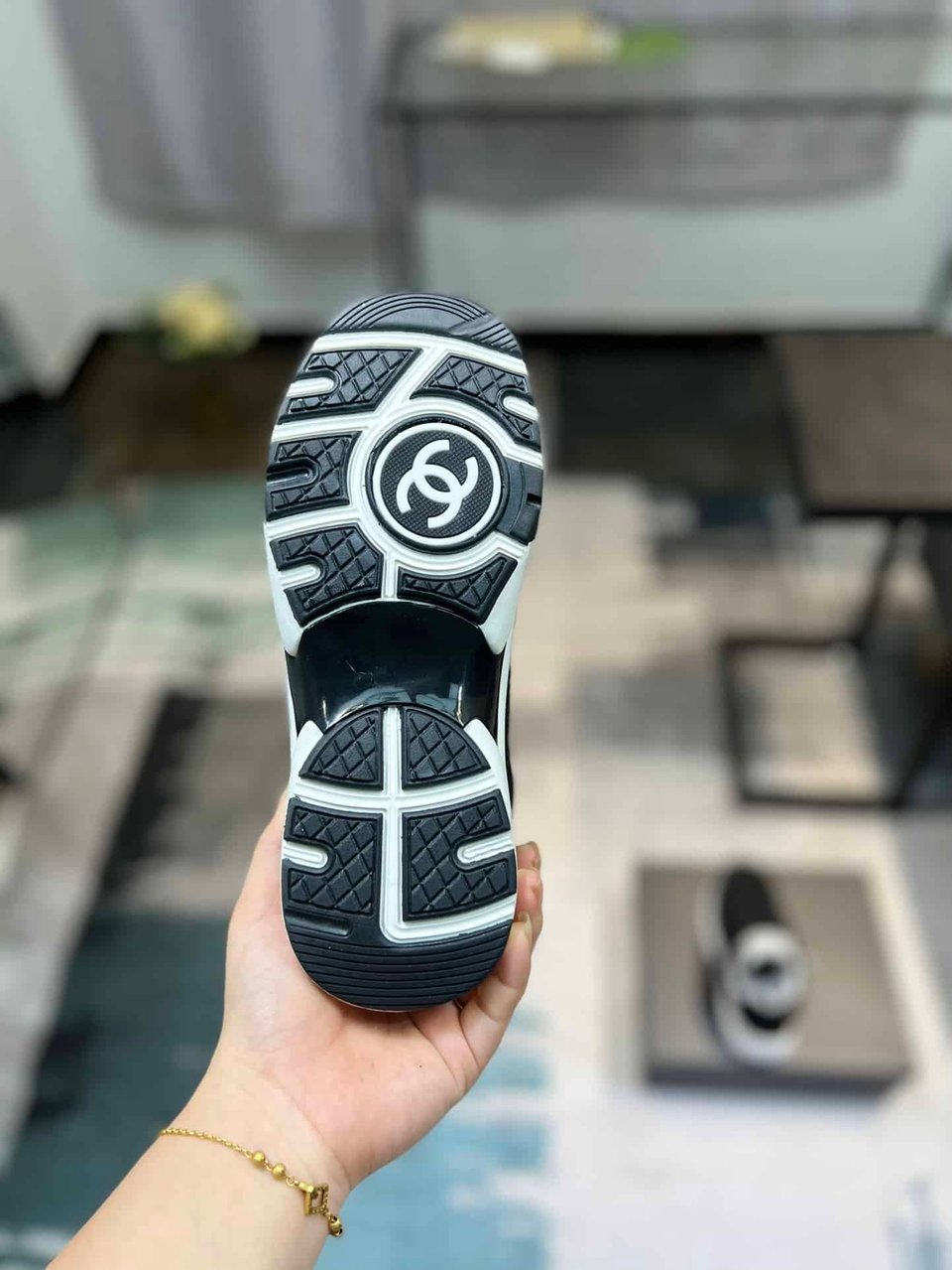 Chanel Cc Embossed Logo Suede Black view 9