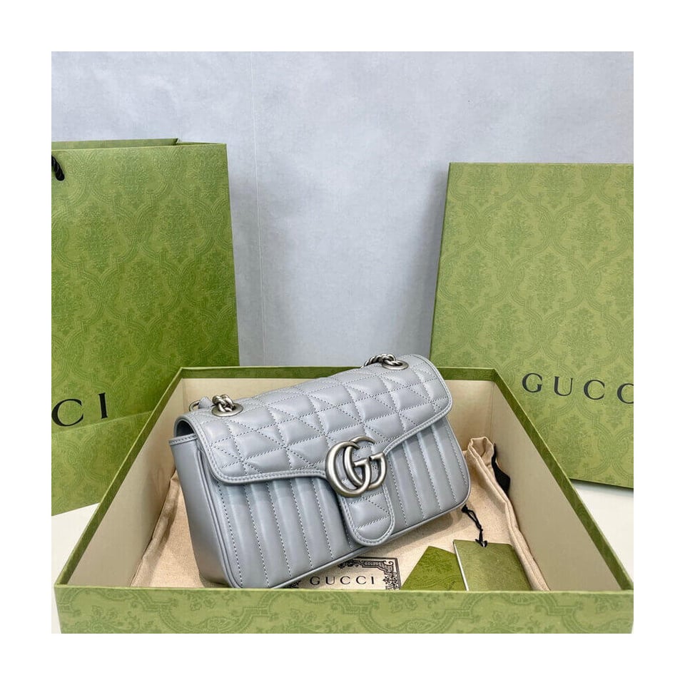Gucci GG Marmont Small Shoulder Bag Grey view 8