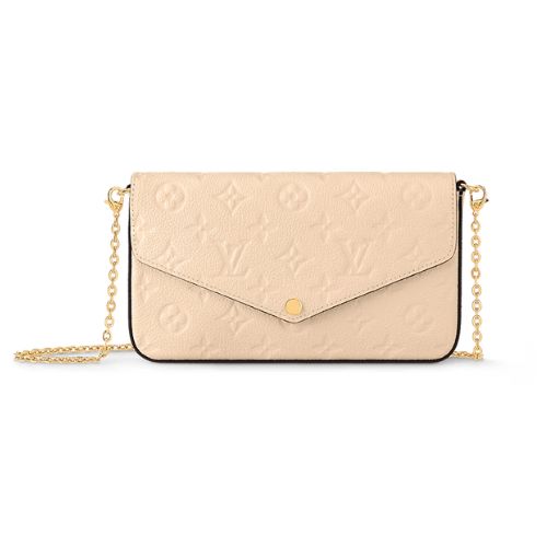 Louis Vuitton Felicie Pochette Bag Cream 21Cm view 2