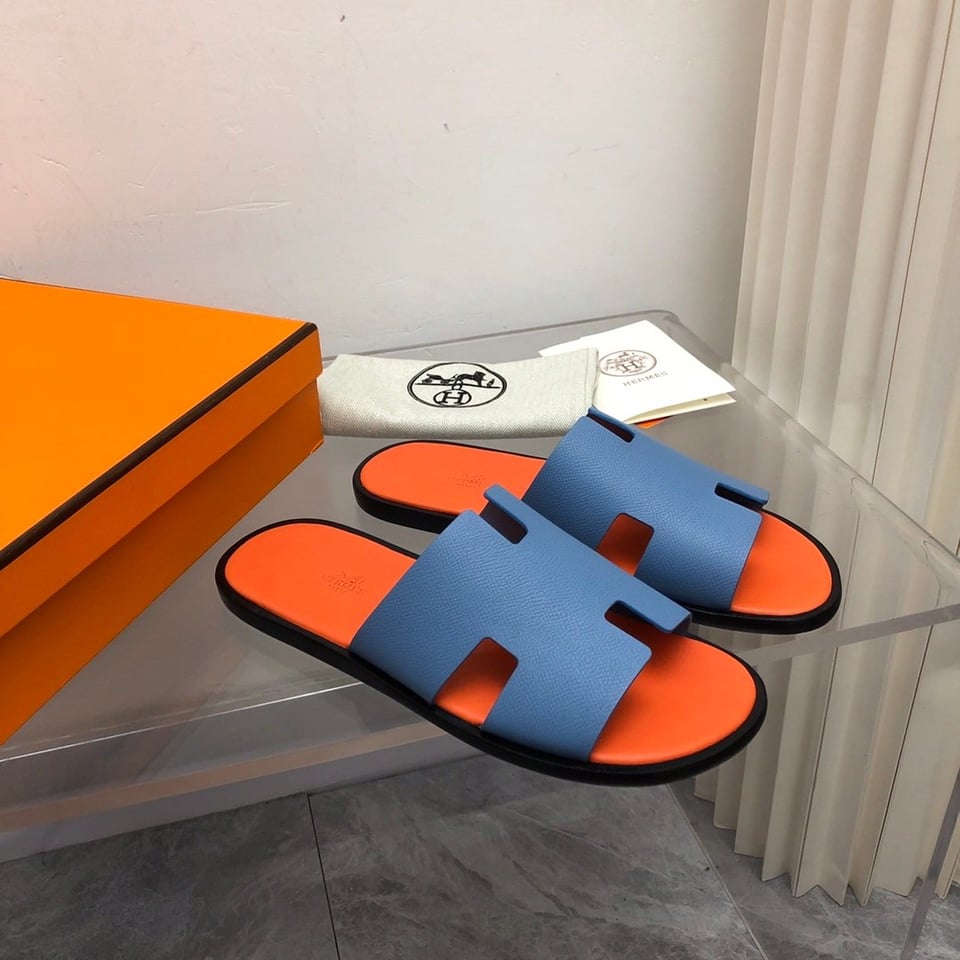 Hermes Izmir Sandal Bleu Bleuet Orange H221824Z view 7