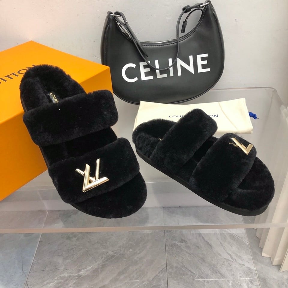 Louis Vuitton Lv Sunset Comfort Flat Mule Black view 3