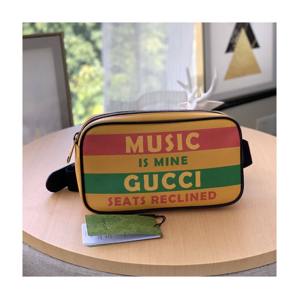 Gucci 100 Belt Bag In Yellow Leather view 4
