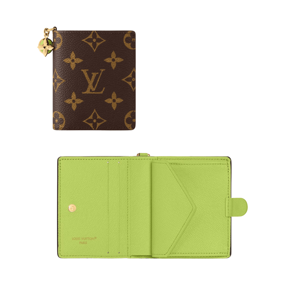 Louis Vuitton Monogram Zesty Lime Charms Pocket Wallet For Women 9cm M14628 view 2