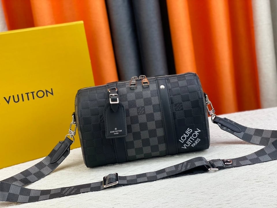 Louis Vuitton City Keepall Black Graphite 27Cm N40452 view 11