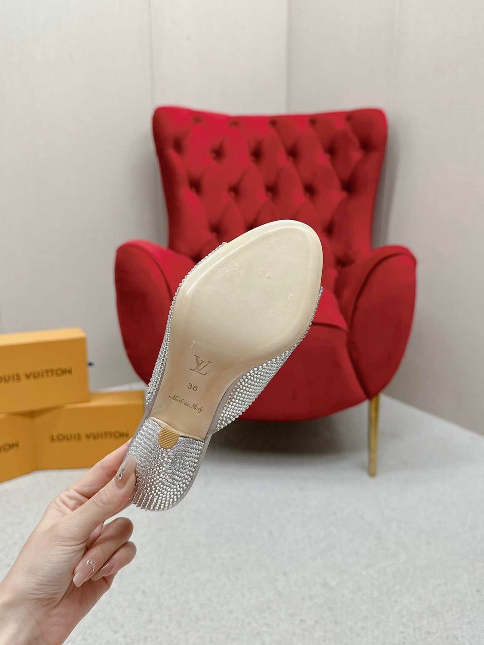 Louis Vuitton Super Mule Silver 1Acj47 view 4